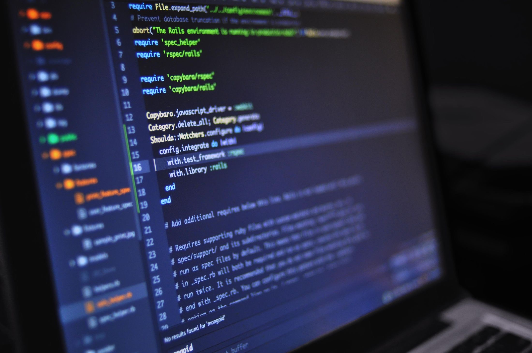 Source code in a software development environment